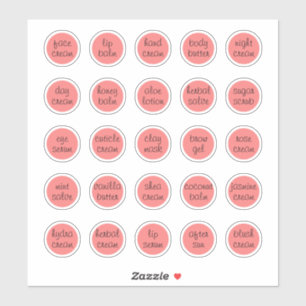 1.14" Coral Custom Cosmetic Jar Cream Balm