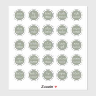 1.14" Sage Green Custom Cosmetic Jar Cream Balm
