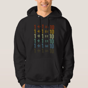 1 + 1 10 Software Developer Programming Hoodie