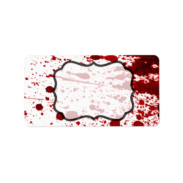 1.25"x2.75" Business Mailing Addres Label Blood Sp (Front)