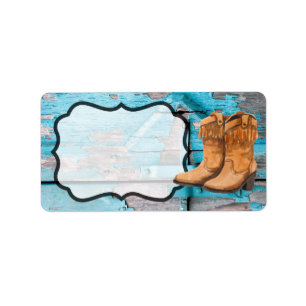 1.25"x2.75" Business Mailing Addres Label Blue Woo