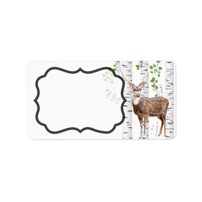 1.25"x2.75" Business Mailing Addres Label Deer Doe (Front)