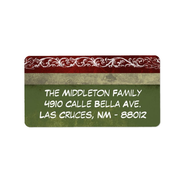 1.25"x2.75" Christmas XMAS Mailing Address Label (Front)