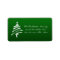 1.25"x2.75" Green Whit XMAS Tree Mailing Label