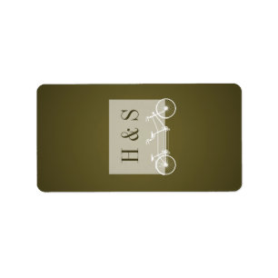 1.25"x2.75" Hershey's Miniature Brown Double Bike Label