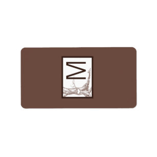 1.25"x2.75" Hershey's Miniature Fall Tree Initial Label