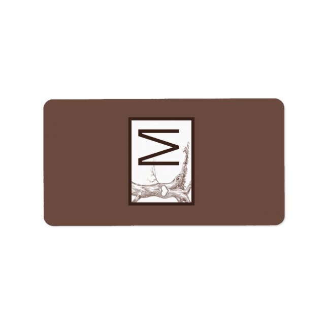 1.25"x2.75" Hershey's Miniature Fall Tree Initial Label (Front)