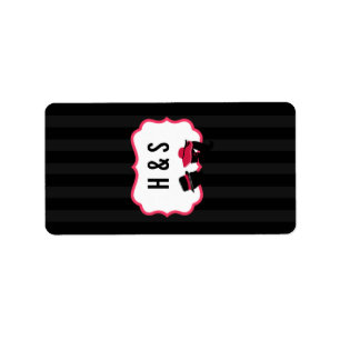 1.25"x2.75" Hershey's Miniature Formal Hats Elegan Label