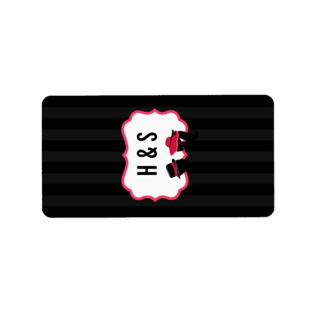 1.25"x2.75" Hershey's Miniature Formal Hats Elegan Label (Front)