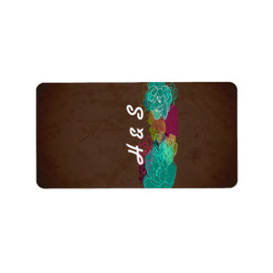 1.25"x2.75" Hershey's Miniature Neon Spring Floral Label