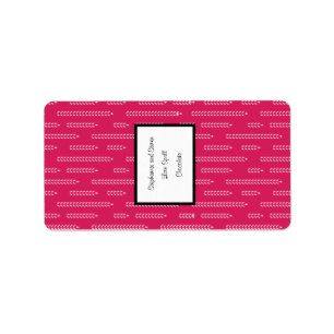 1.25"x2.75" Hersheys Miniature Pink and Black Label
