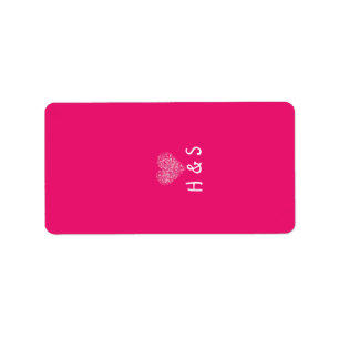 1.25"x2.75" Hershey's Miniature Pink Floral Petals Label