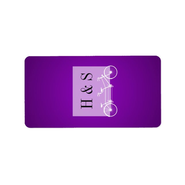 1.25"x2.75" Hershey's Miniature Purple Double Bike Label (Front)
