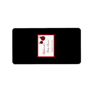 1.25"x2.75" Hershey's Miniature Red Ladybug Label