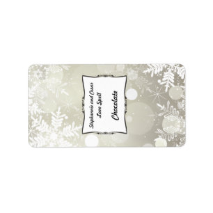 1.25"x2.75" Hersheys Miniature Silver Christmas Bl Label