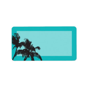1.25"x2.75" Mailing Address Beach Breeze Ocean Label