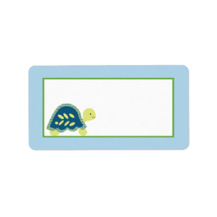1.25"x2.75" Mailing Address Blue Sea Turtles Label