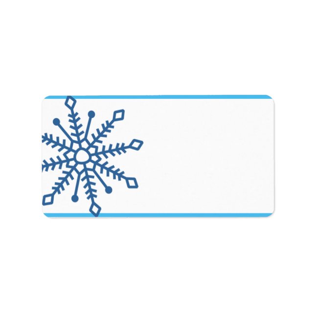 1.25" x2.75" Mailing Address  Blue Tree / Snowflak Label (Front)