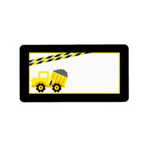 1.25"x2.75" Mailing Address Construction Yellow Label