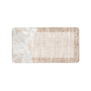 1.25"x2.75" Mailing Address Country Lace Handkerch Label