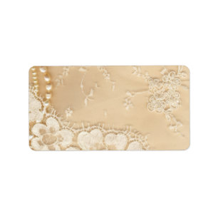 1.25"x2.75" Mailing Address Country Lace Victorian Label