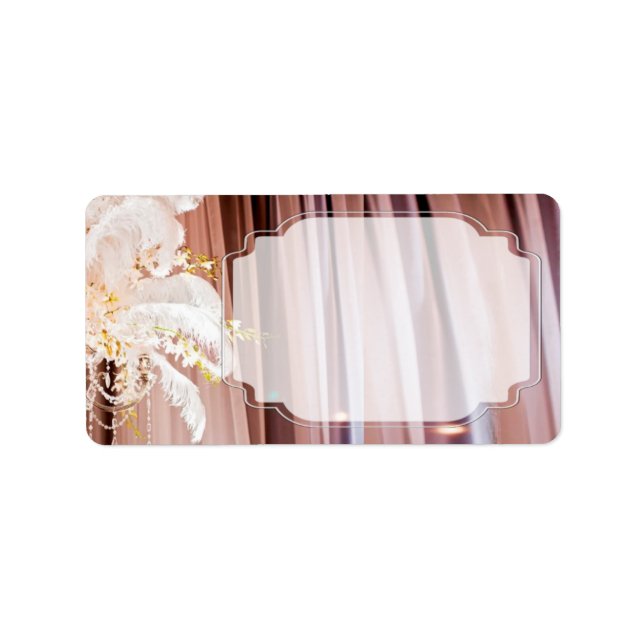1.25"x2.75" Mailing Address Feather Centre Piece Label (Front)