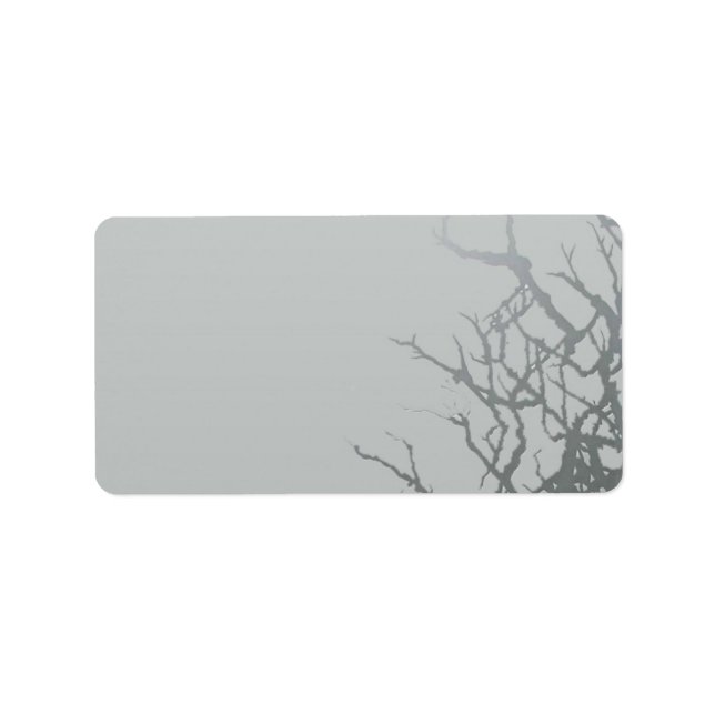 1.25"x2.75" Mailing Address Frosted Glass Cracked Label (Front)
