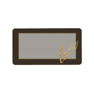 1.25"x2.75" Mailing Address Gold Foil Glitter Love Label