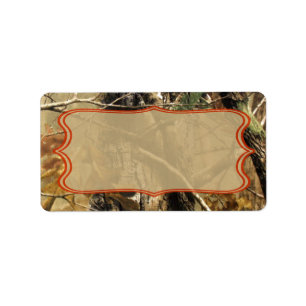 1.25"x2.75" Mailing Address Hunters Camoflouge Cam Label