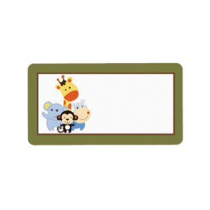 1.25"x2.75" Mailing Address Jungle Play Label