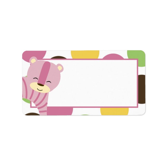 1.25"x2.75" Mailing Address Jungle Queen Tiger Label (Front)