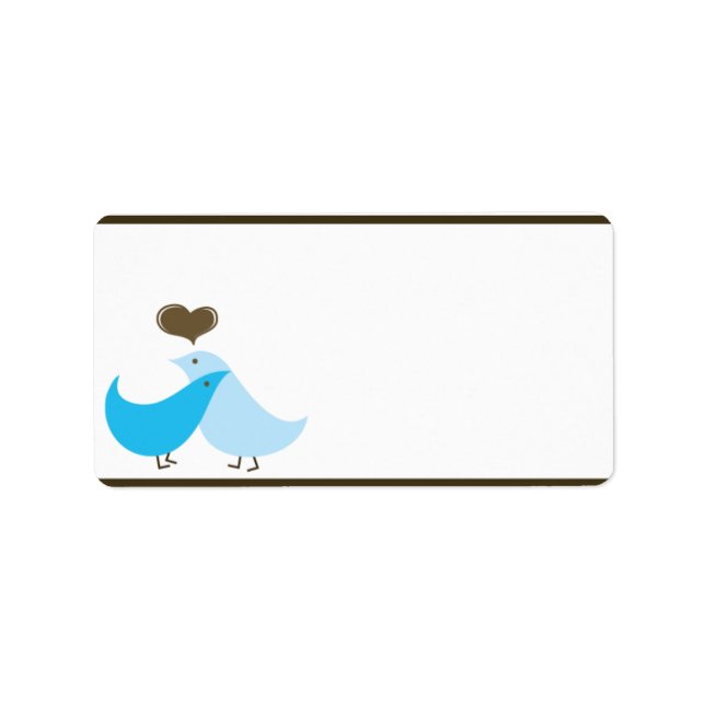 1.25"x2.75" Mailing Address Love Birds Label (Front)