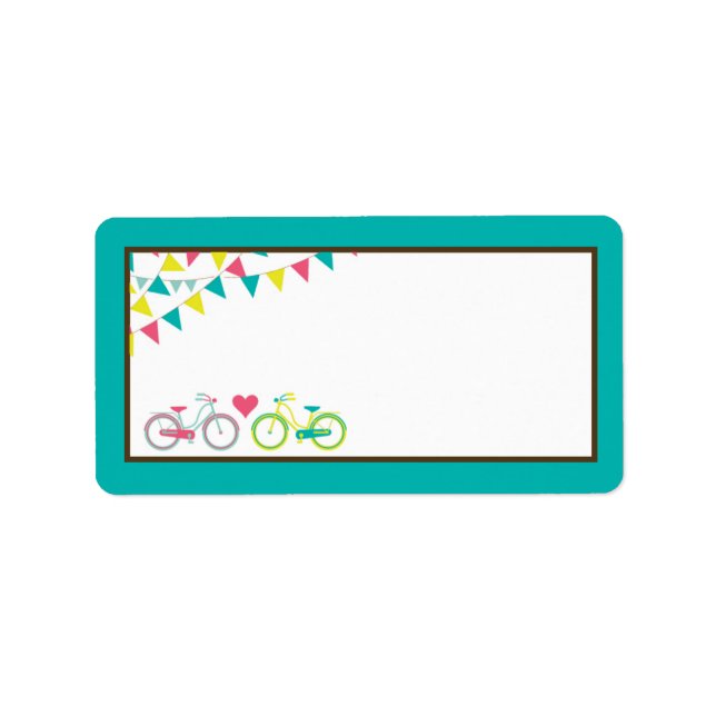 1.25"x2.75" Mailing Address Lovers Bike Bicycle Label (Front)