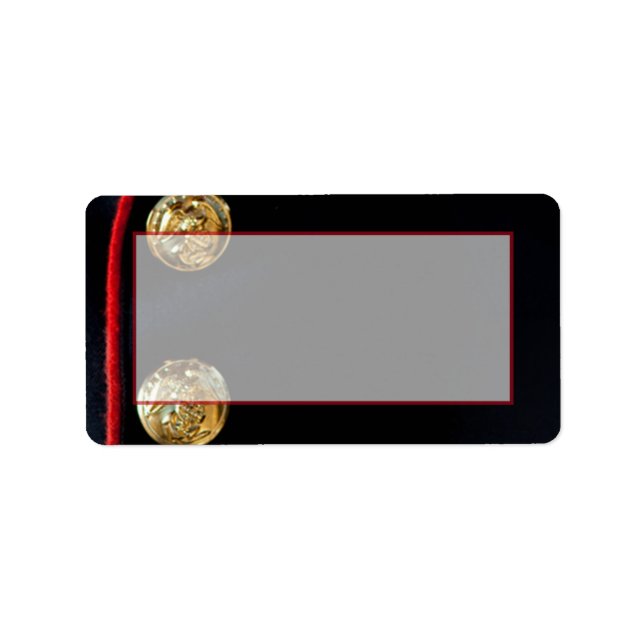 1.25"x2.75" Mailing Address Marine Dress Blues Uni Label (Front)