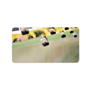 1.25"x2.75" Mailing Address Mason Jar Candle Holde Label