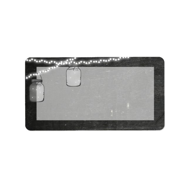 1.25"x2.75" Mailing Address Mason Jar String Light Label (Front)