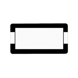 1.25"x2.75" Mailing Address Modern Stripe Black Label