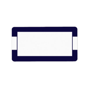 1.25"x2.75" Mailing Address Modern Stripe Navy Label