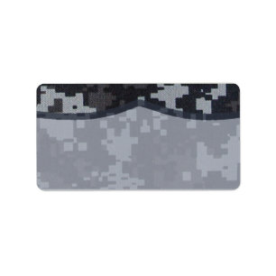 1.25"x2.75" Mailing Address Navy DIGITAL PRINT Uni Label