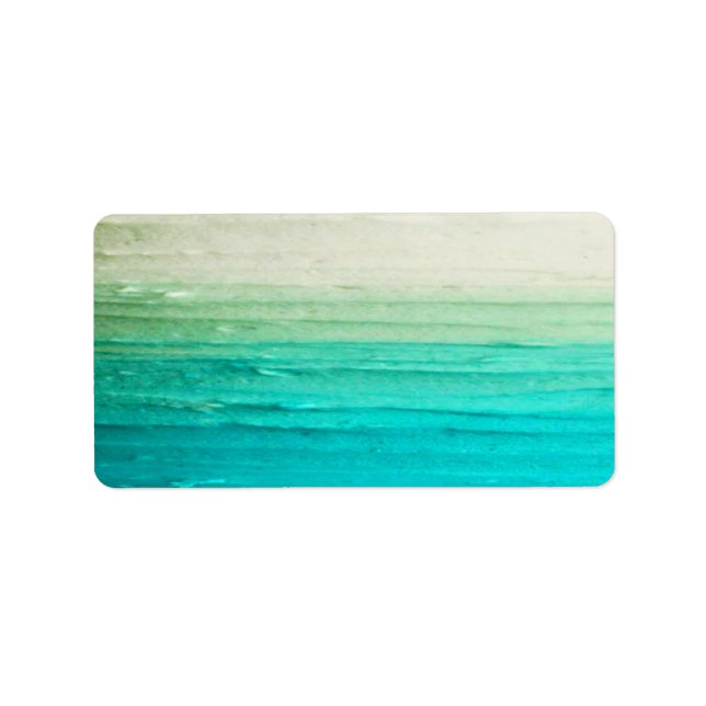 1.25"x2.75" Mailing Address Ombre Blue Label (Front)