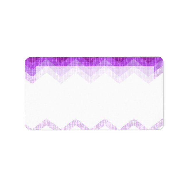 1.25"x2.75" Mailing Address Ombre Purple Chevron Label (Front)