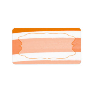 1.25"x2.75" Mailing Address Ombre Stripe Orange Label