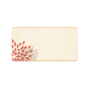 1.25"x2.75" Mailing Address Pink and Brown Floral Label