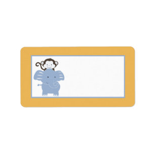 1.25"x2.75" Mailing Address Safari Friends Label