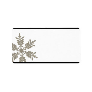 1.25" x2.75" Mailing Address Silver Christmas Blur Label