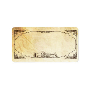1.25"x2.75" Mailing Address Vintage Ceremony Ring Label