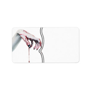 1.25"x2.75" Mailing Address zombie blood drip vamp Label