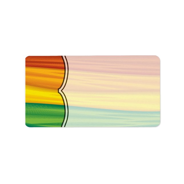 1.25"x2.75" Mailing Addresslgbtq rainbow flag lesb Label (Front)