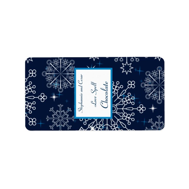 1.25" x 2.75" Hershey's Miniature Blue Stars Label (Front)
