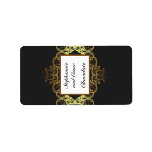 1.25" x 2.75" Hershey's Miniature Gold and Black Label